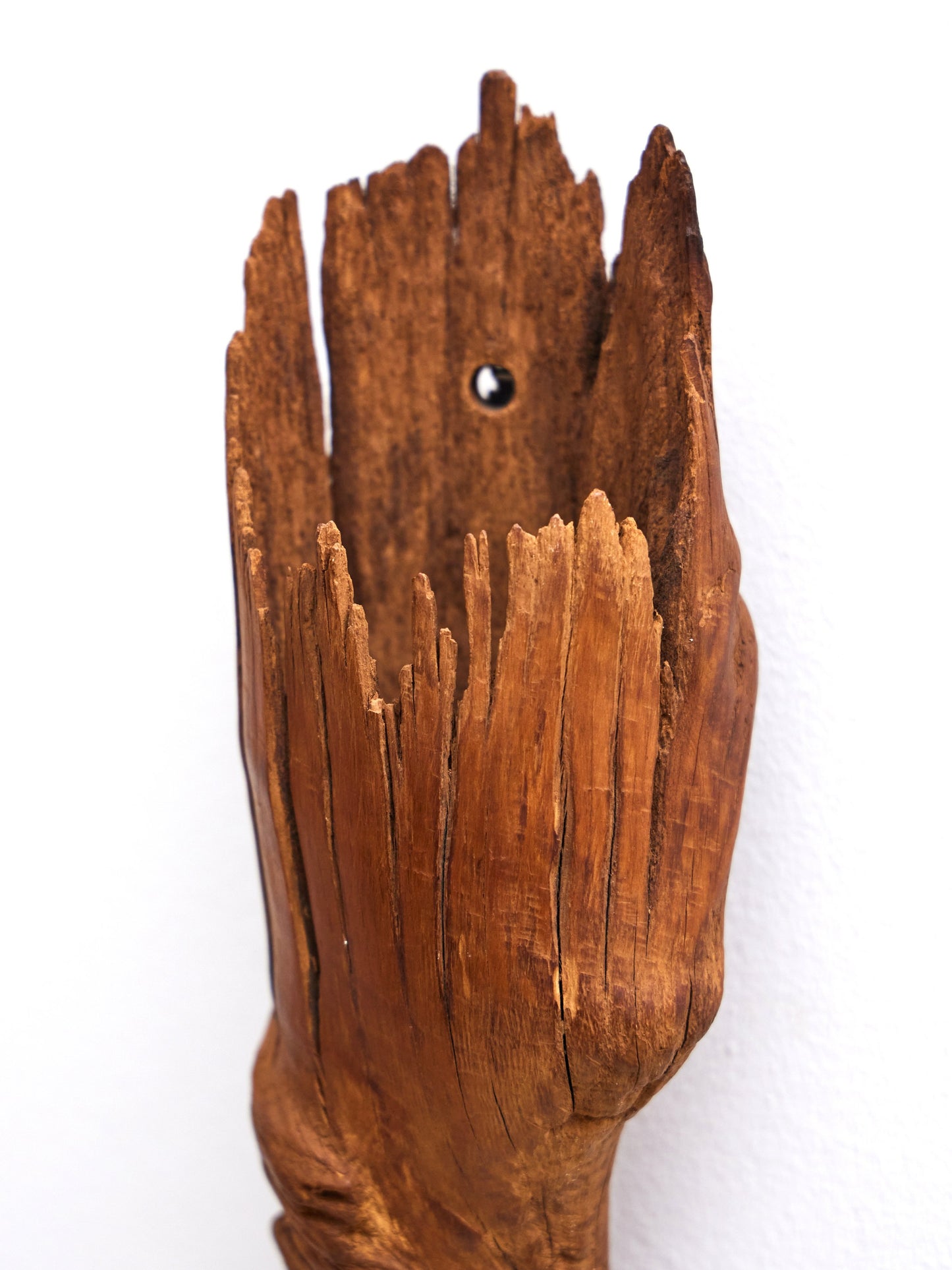 Wall hang wooden vase