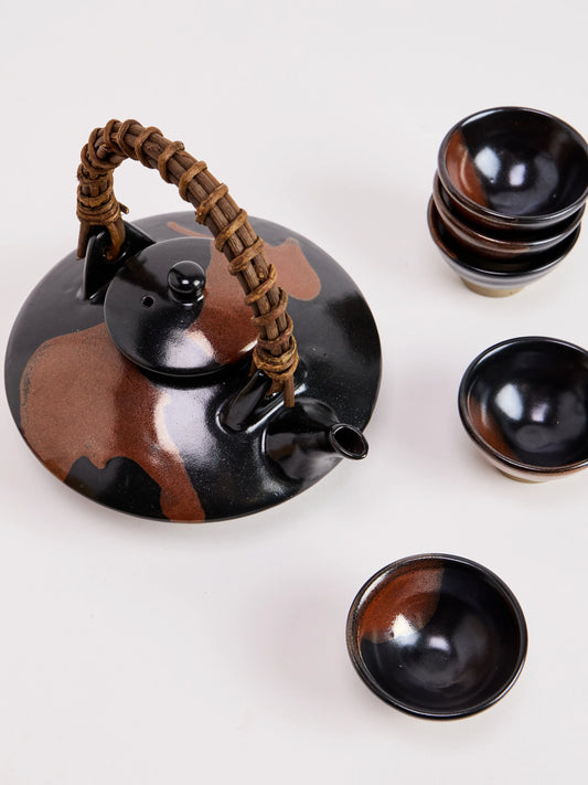 Lava fired Kyushu Teapot