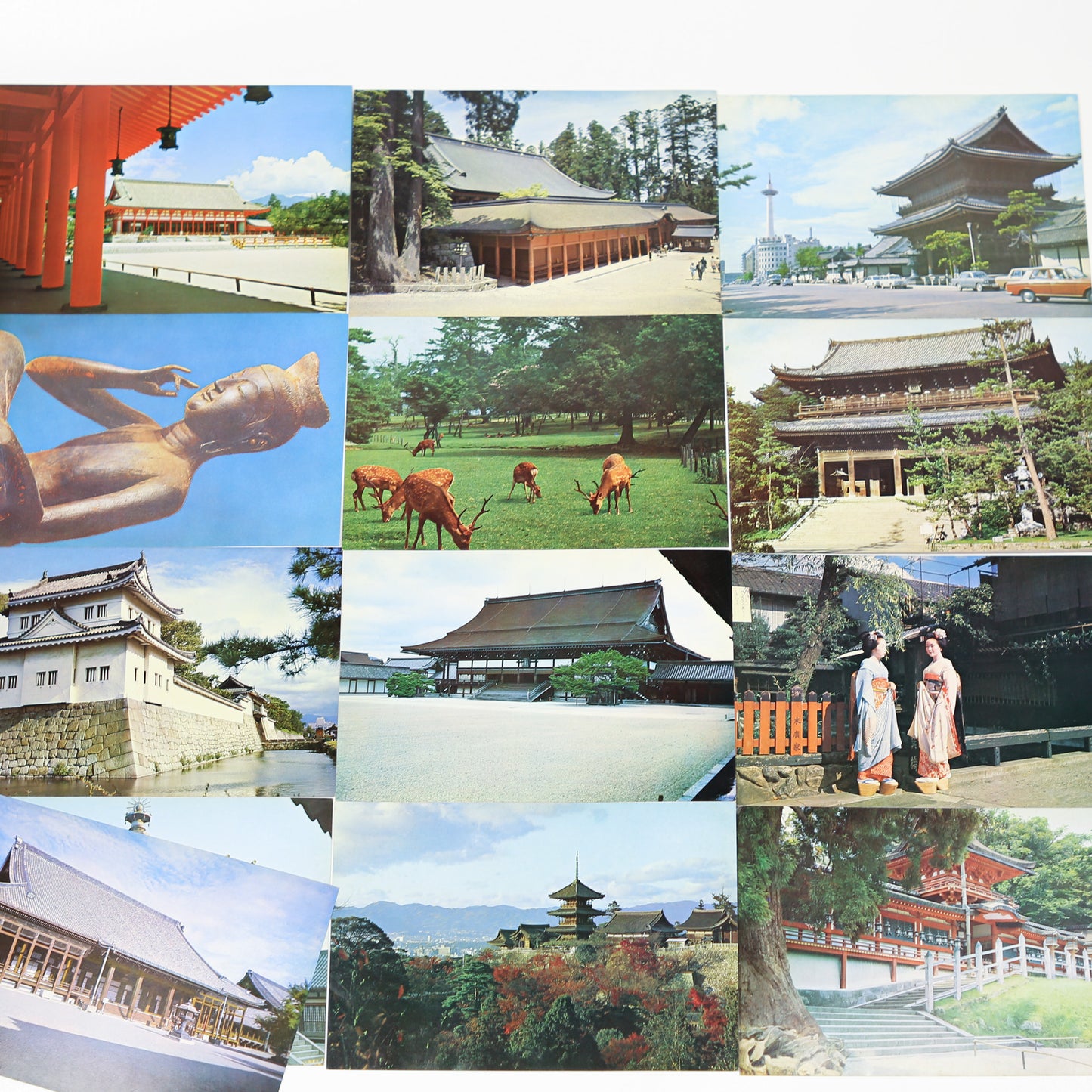 Views of Kyoto and Nara postcards set
