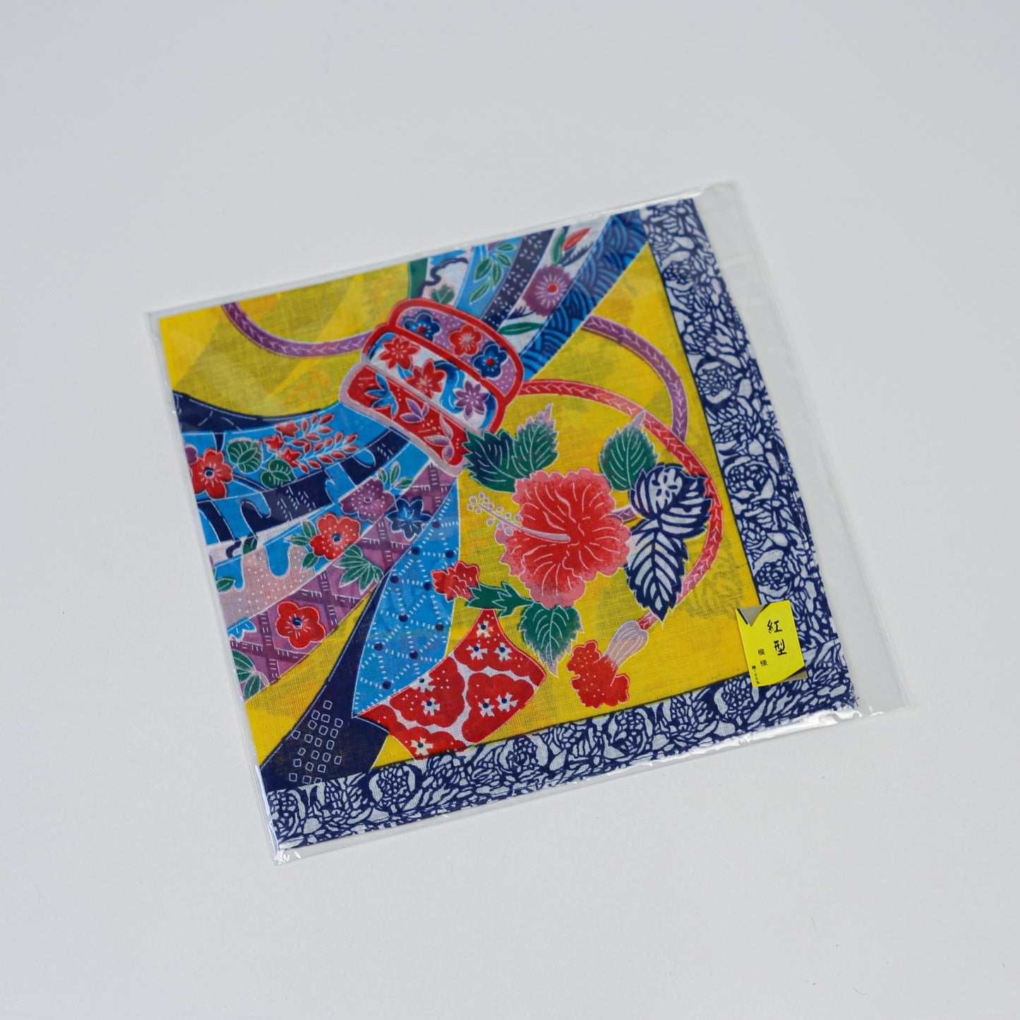 Okinawan Bingata Pattern Cotton Handkerchief
