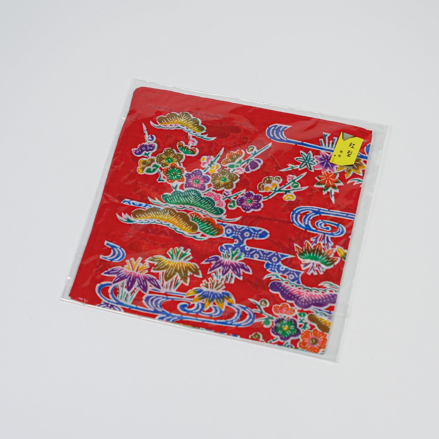 Okinawan Bingata Pattern Cotton Handkerchief