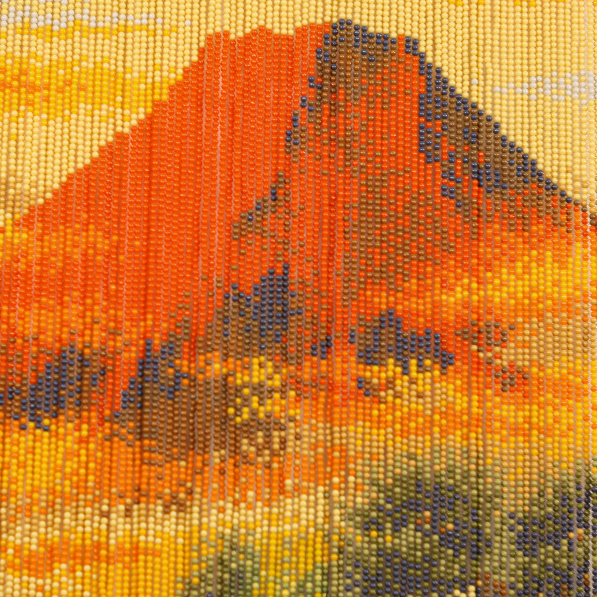 Vintage Beaded Door Curtain featuring Aka-Fuji