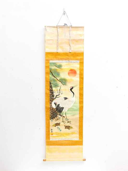 Crane hanging scroll